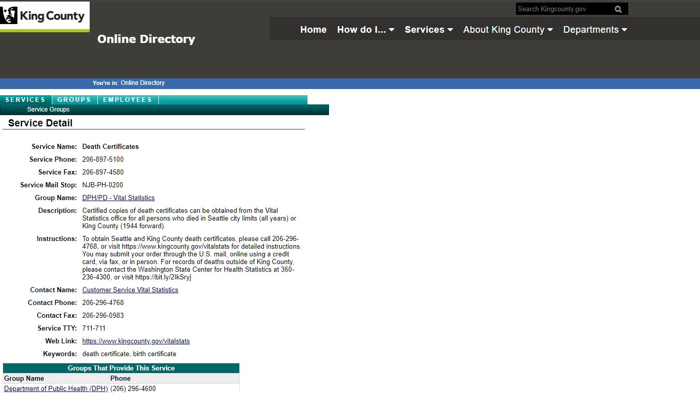 Online Directory